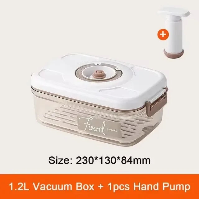 Vacuum storage box sealed grain tank household fresh-keeping box refrigerator drainable food storage container Kitchen Organizer