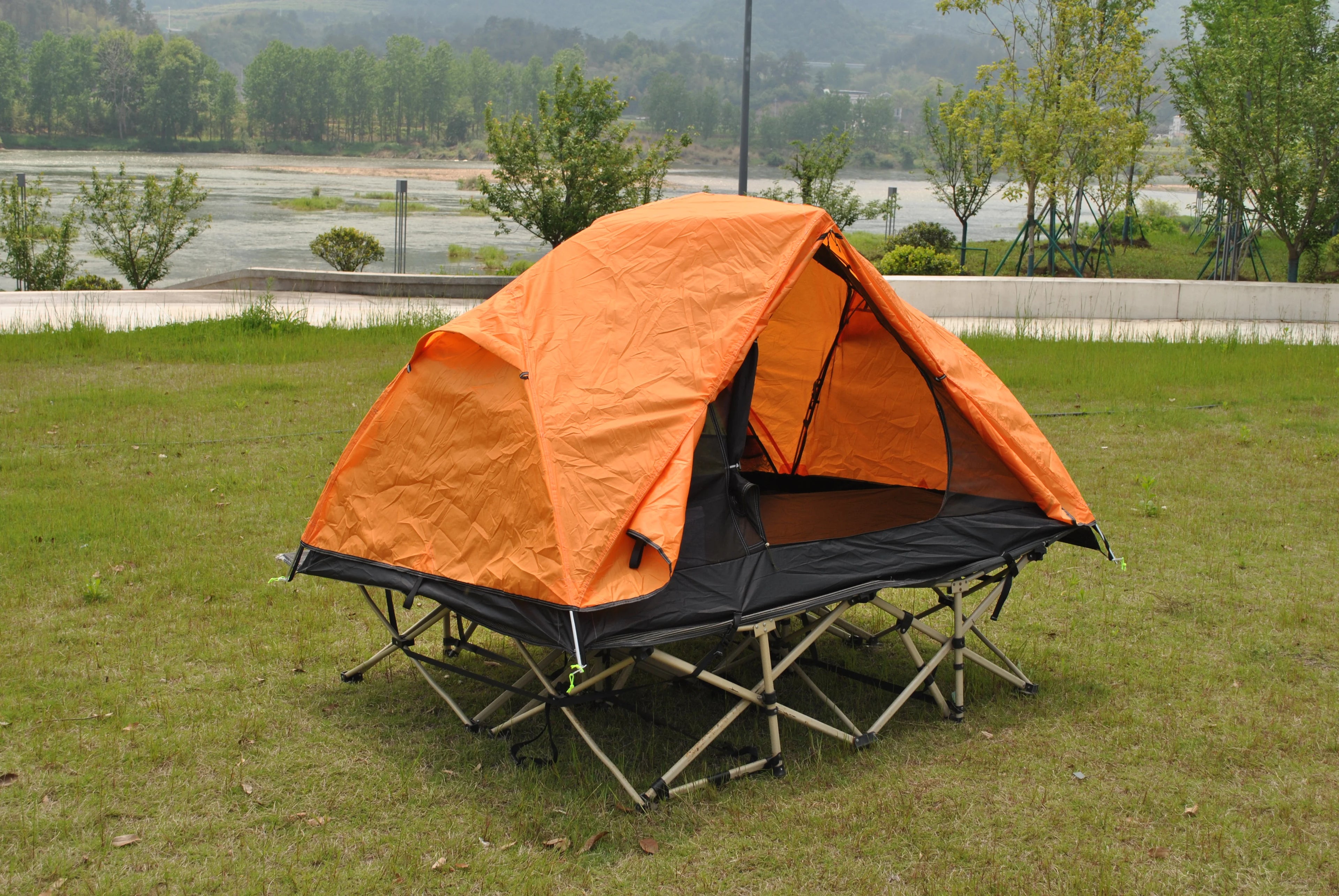 Tent Cot Folding Off the Ground Waterproof Camping Sleeping Bed with Rain Cover Not Included the Bed