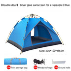 2-4 Person Camping Tent Fully Automatic Quick Opening Tent Outdoor Folding Tent Rain Proof Sun Proof Portable Home Tent