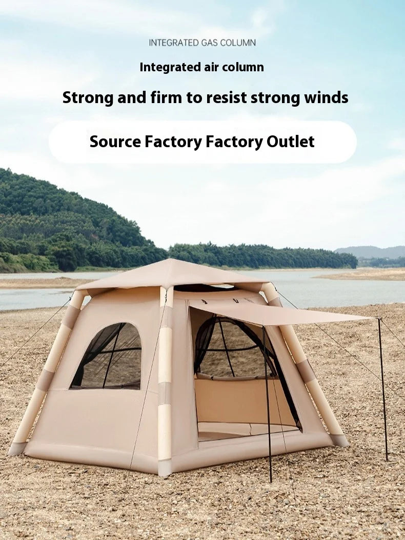Large Camping Outdoor Air Tent for 4-5 People Air Shelter Dome Tent Family Hiking Inflatable One-touch Tent
