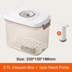Vacuum storage box sealed grain tank household fresh-keeping box refrigerator drainable food storage container Kitchen Organizer