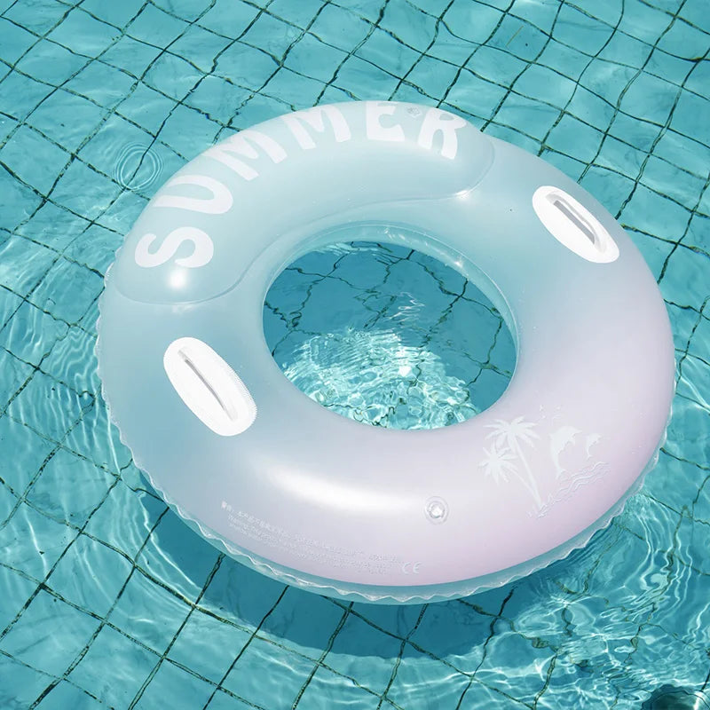 Rooxin Adult Swim Ring Pool Float Swim Tube Thickened Inflatable Swimming Ring Tube Water Park Swimming Circle For Adult Teen