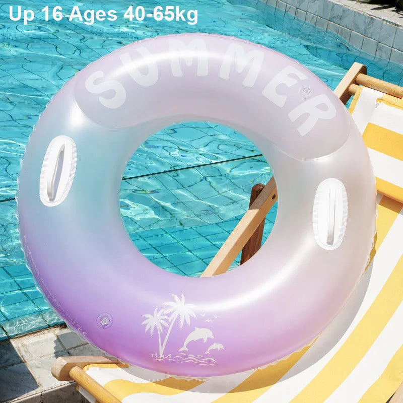 Rooxin Adult Swim Ring Pool Float Swim Tube Thickened Inflatable Swimming Ring Tube Water Park Swimming Circle For Adult Teen