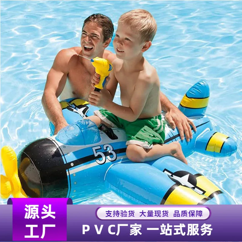 New Seaplane Children's Inflatable Pool Play Water Entertainment Creative Personality Fun Mounts pool float beach accessories