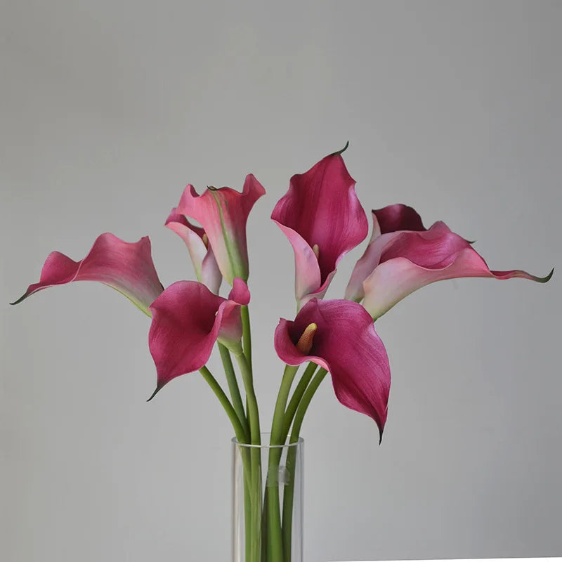 5pcs Large Calla Lily Artificial Flowers Wedding Decor Bridal Bouquet  Fake Flowers Realistic Callas Home Decoration Accessories