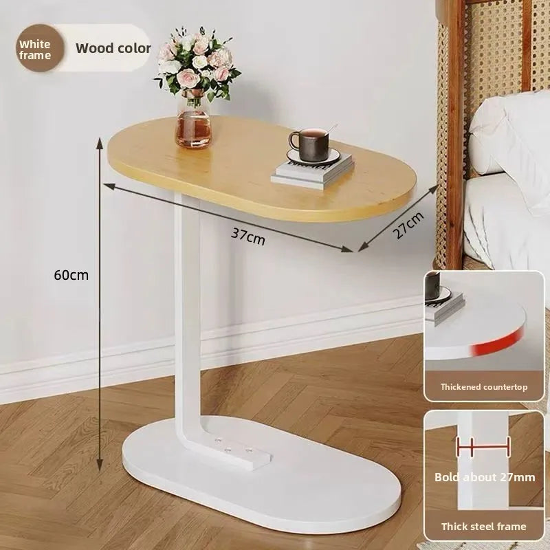 C-shaped Side Table Small Coffee Table Living Room Sofa Table Home Portable Modern Light Luxury Style Home Compact Coffee Table
