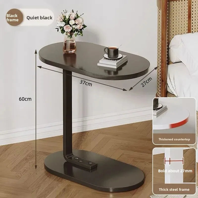 C-shaped Side Table Small Coffee Table Living Room Sofa Table Home Portable Modern Light Luxury Style Home Compact Coffee Table