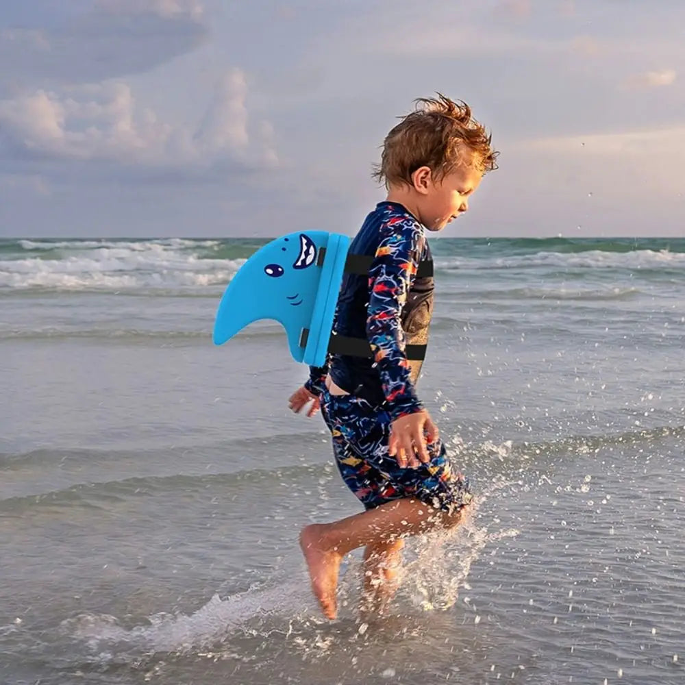 Eye-Catching Color Swimm Floating Board Adjustable Belt Tranning Aid Shark Fin Float Fin-Shaped Wearable Childrens Back Float