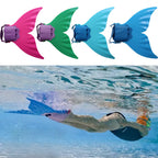 Adjustable Mermaid Tail Monofin Diving Kids Swimming Flip Training One Piece Fins Whale Tail Teenagers Water Sports Equipment