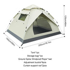 Fully Automatic Sunshade Tent Lightweight Portable Tent Easy Set Up Tent for Hiking Backpacking Camping