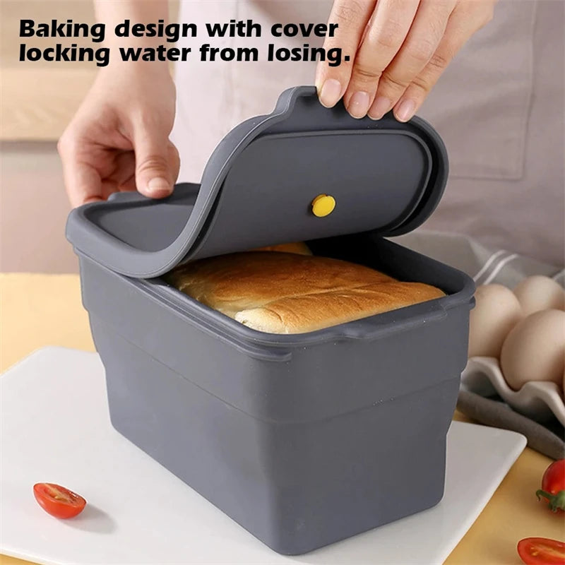Large Silicone Baking Mold Toast Bread Silicone Mould Folding  Non-Stick Oven Tool Bakeware Cake Baked Pan Kitchen Accessories