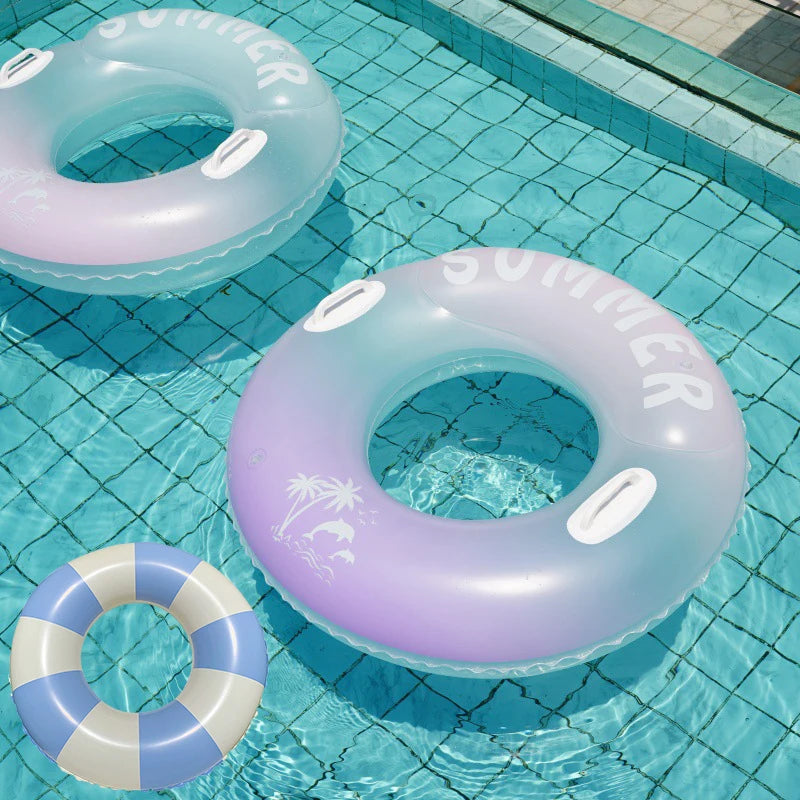 Rooxin Adult Swim Ring Pool Float Swim Tube Thickened Inflatable Swimming Ring Tube Water Park Swimming Circle For Adult Teen