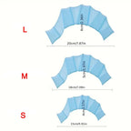 1 Pair Frog Style Silicone Hand Swim Fins Flippers Unisex Finger Webbed Gloves Paddle Water Sports Swimming Training Equipment