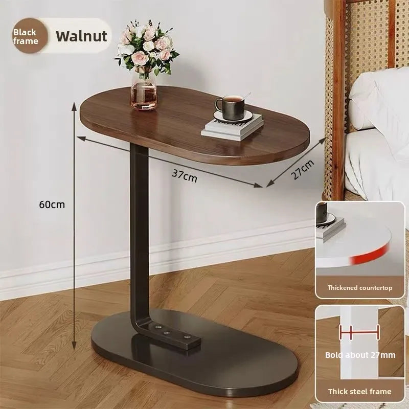 C-shaped Side Table Small Coffee Table Living Room Sofa Table Home Portable Modern Light Luxury Style Home Compact Coffee Table