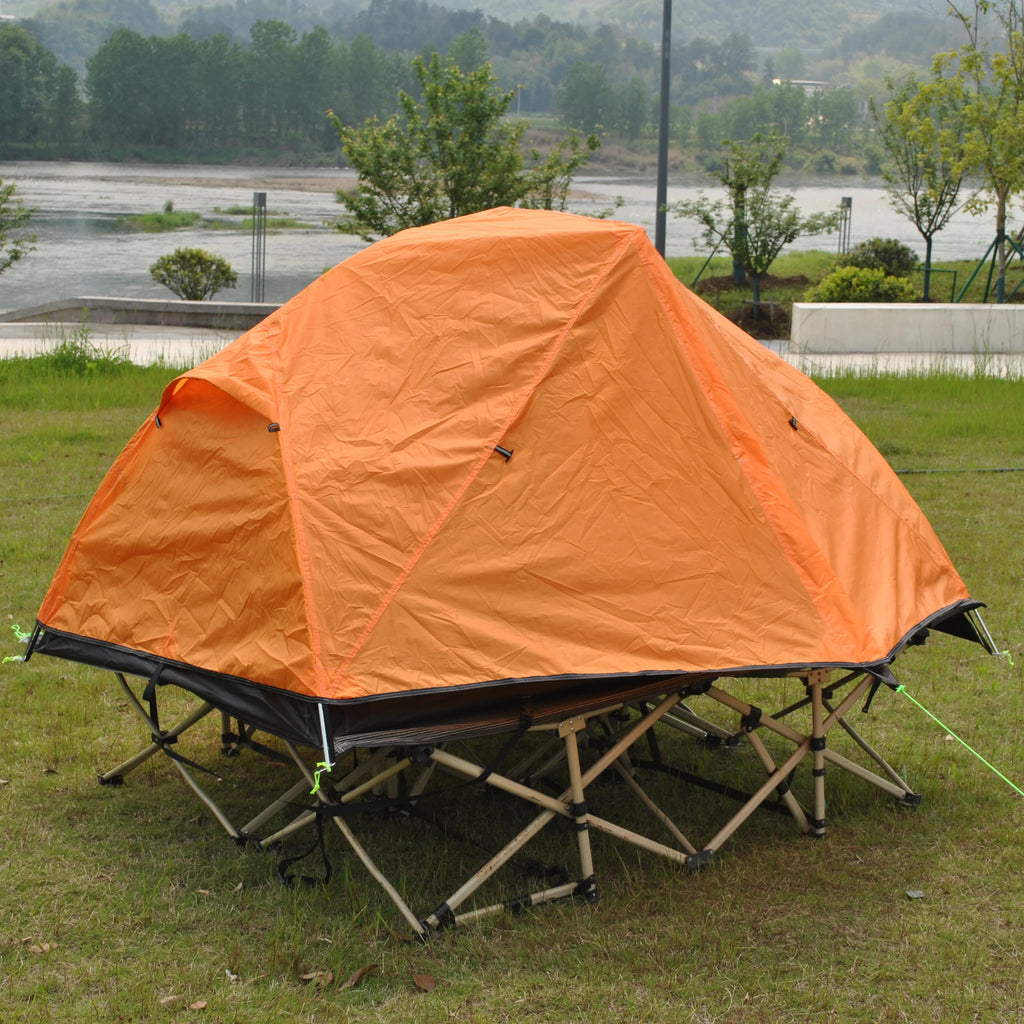 Tent Cot Folding Off the Ground Waterproof Camping Sleeping Bed with Rain Cover Not Included the Bed