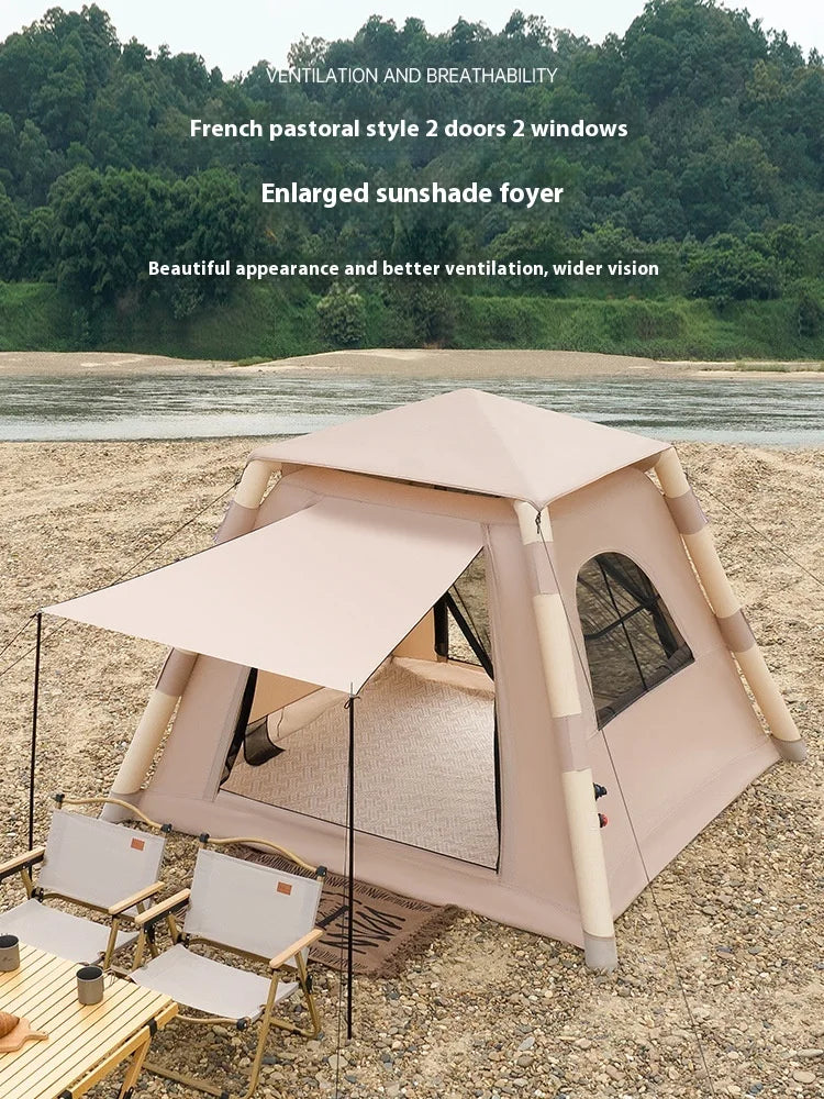 Large Camping Outdoor Air Tent for 4-5 People Air Shelter Dome Tent Family Hiking Inflatable One-touch Tent