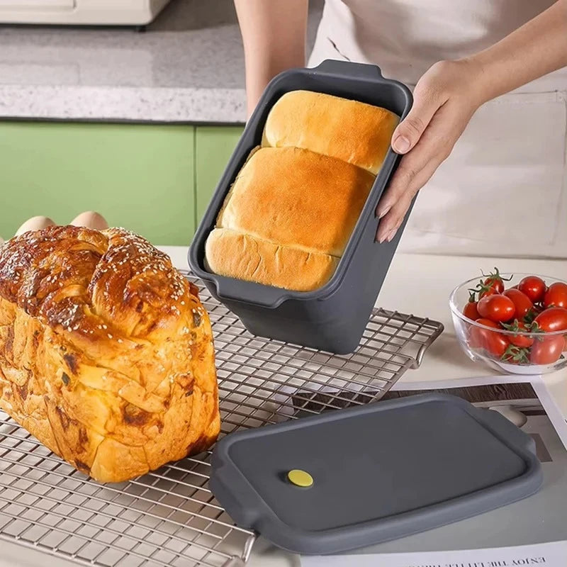 Large Silicone Baking Mold Toast Bread Silicone Mould Folding  Non-Stick Oven Tool Bakeware Cake Baked Pan Kitchen Accessories