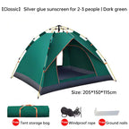 2-4 Person Camping Tent Fully Automatic Quick Opening Tent Outdoor Folding Tent Rain Proof Sun Proof Portable Home Tent