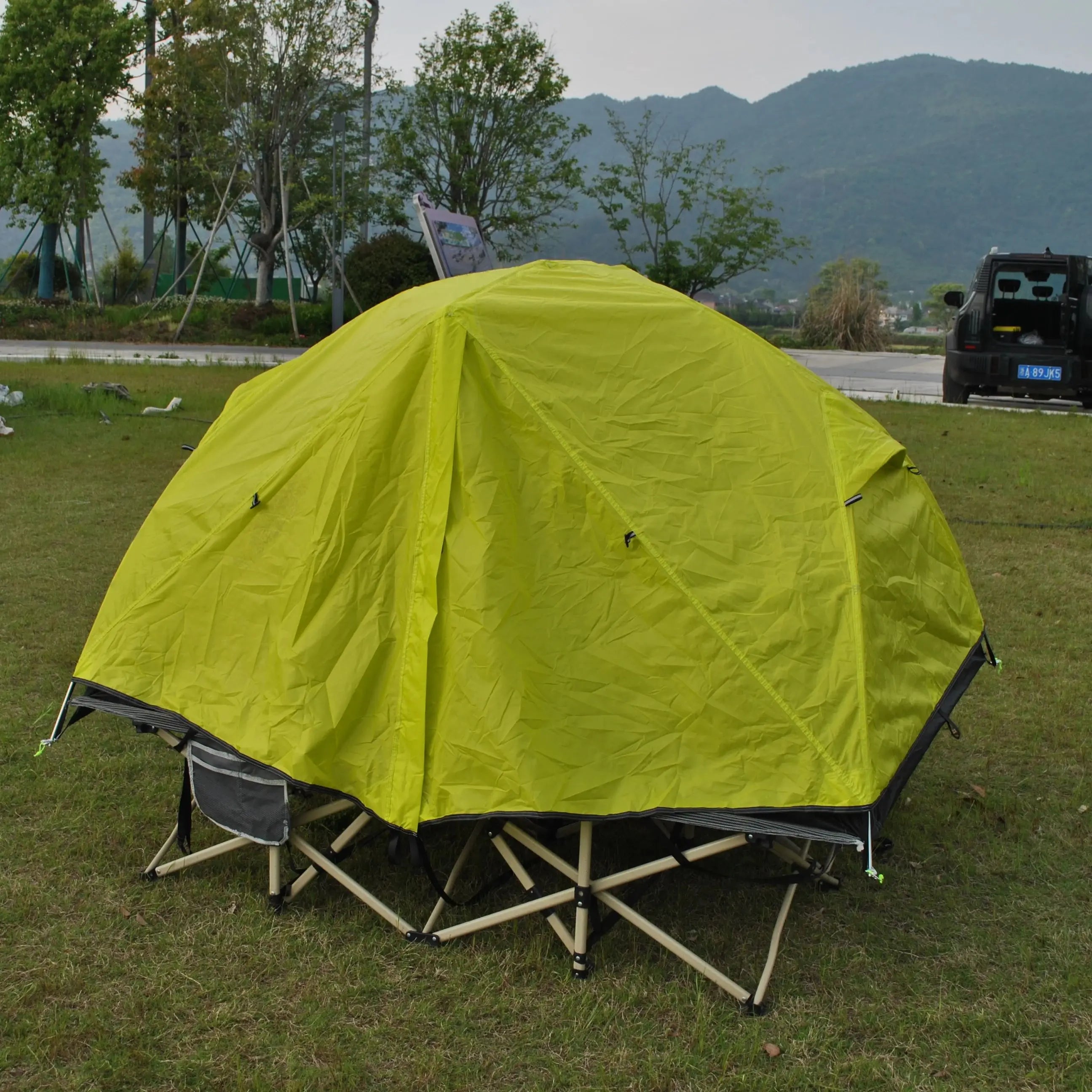 Tent Cot Folding Off the Ground Waterproof Camping Sleeping Bed with Rain Cover Not Included the Bed