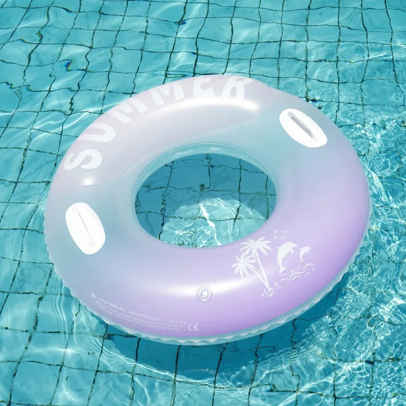 Rooxin Adult Swim Ring Pool Float Swim Tube Thickened Inflatable Swimming Ring Tube Water Park Swimming Circle For Adult Teen