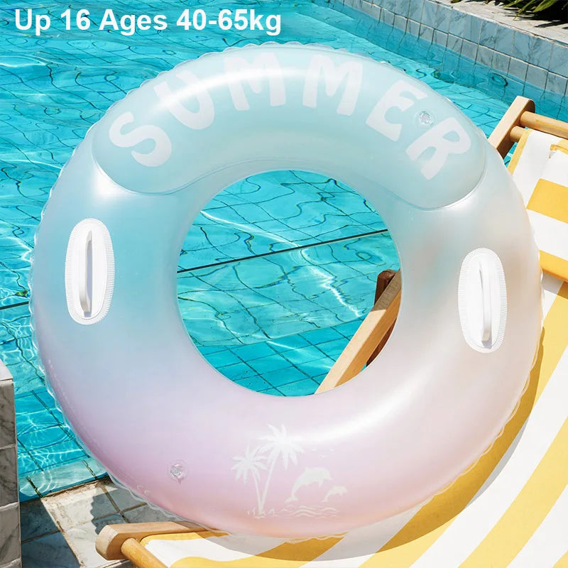 Rooxin Adult Swim Ring Pool Float Swim Tube Thickened Inflatable Swimming Ring Tube Water Park Swimming Circle For Adult Teen