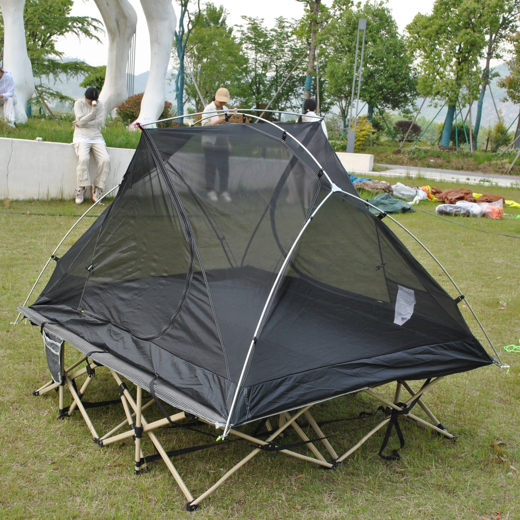 Tent Cot Folding Off the Ground Waterproof Camping Sleeping Bed with Rain Cover Not Included the Bed